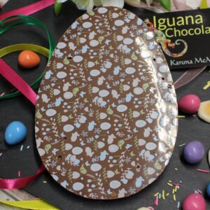 Dark Chocolate Easter Egg – bunnies and eggs – vegan