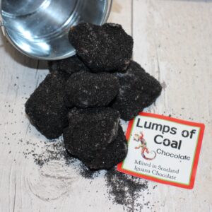 Lumps of Coal – chocolate covered puff candy / honeycomb