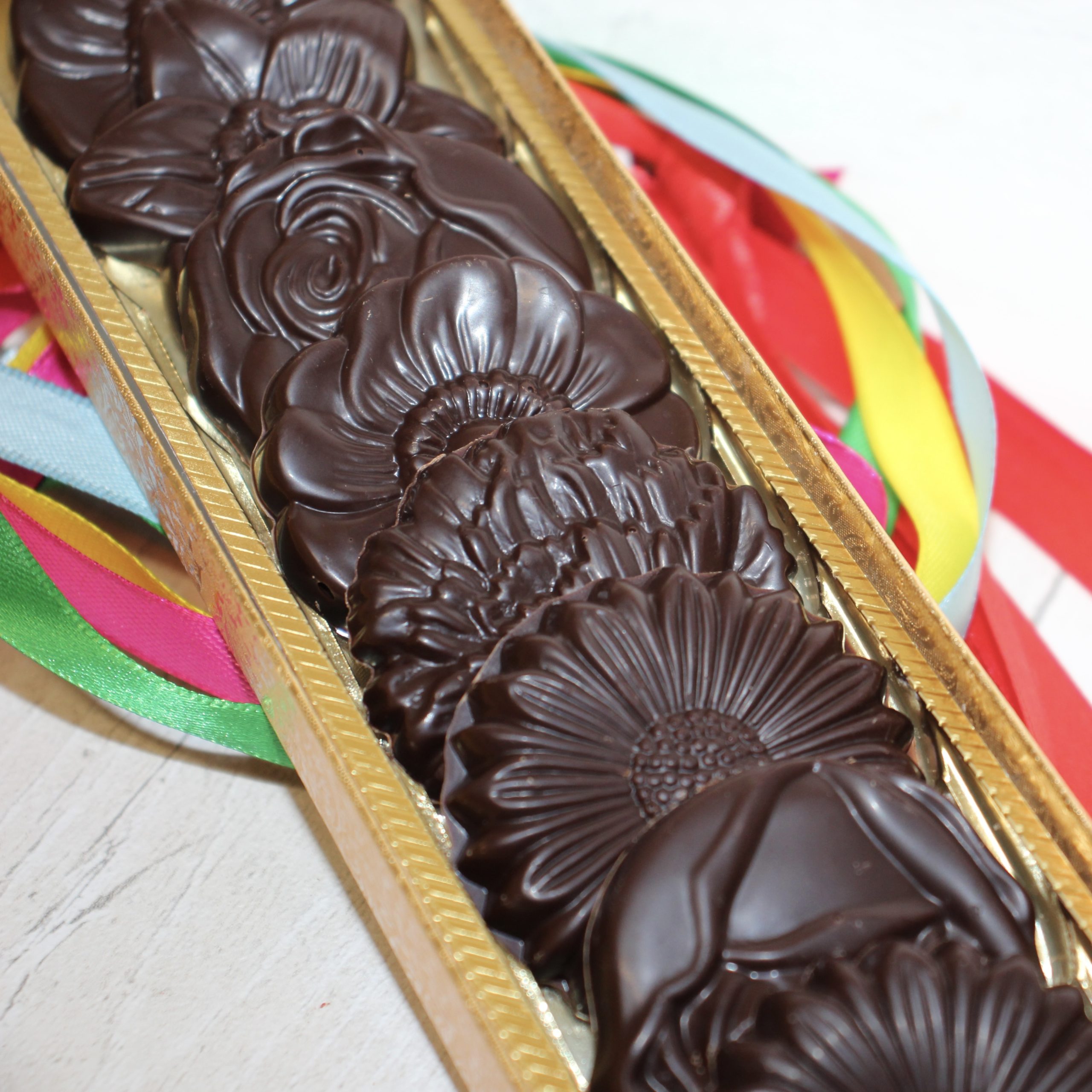 Dark Chocolate Flowers - accidentally vegan