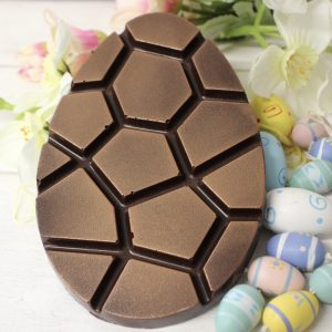 Flat Cracked Dark Chocolate Easter Egg – accidentally vegan