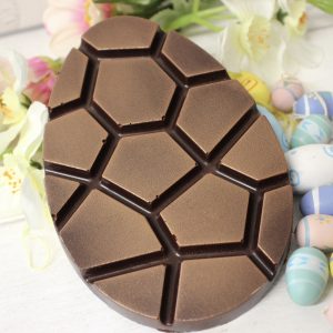 Flat Cracked Dark Chocolate Easter Egg – accidentally vegan